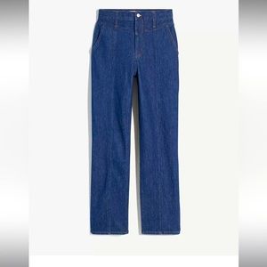 NWT—Madewell vintage straight jean in greenhaven wash: seamed version